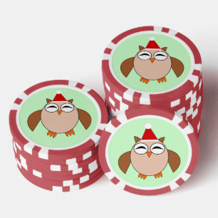 Jetons De Poker Chouette de Noël