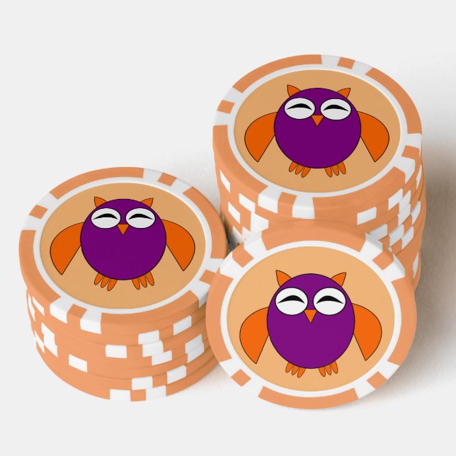 Jetons De Poker Chouette d'Halloween (Empiler)