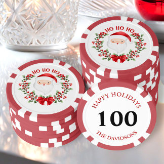 Jetons De Poker Christmas Poker Chips Cute Père Noël Nom de famill