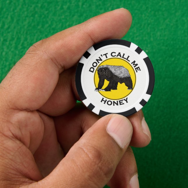 Jetons De Poker Citation Badass du Blaireau Ratel (main)