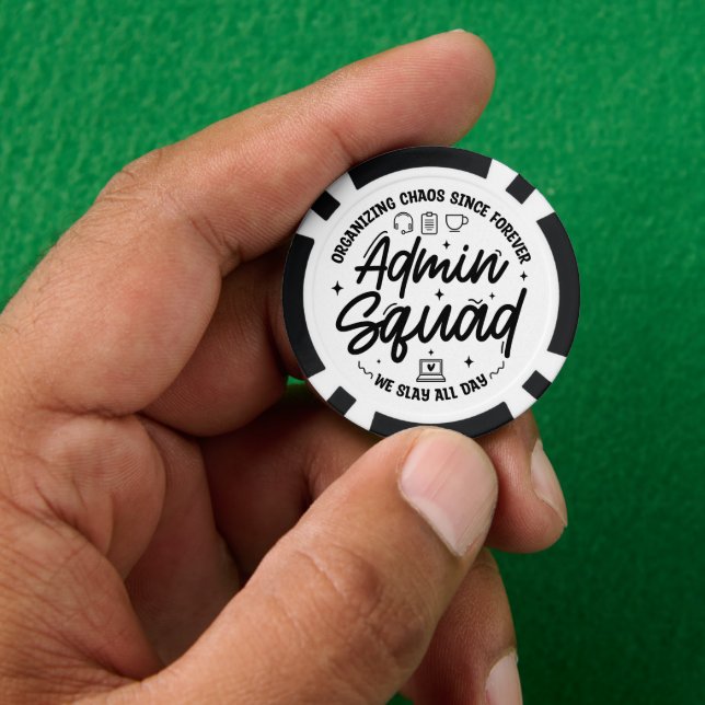 Jetons De Poker Citation drôle pour l'équipe d'administrateurs de  (main)
