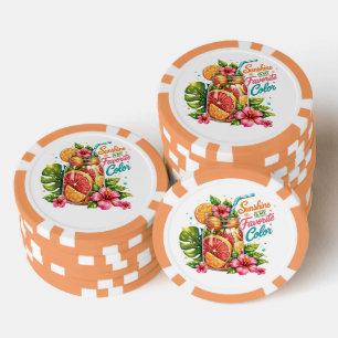 Jetons De Poker Citations de plage côtière estivale