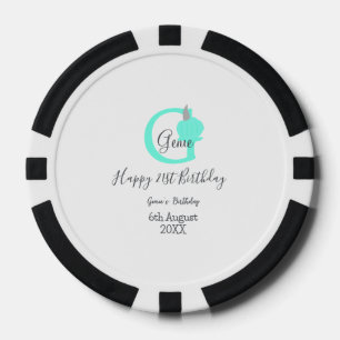 Jetons De Poker Citrouille vert automne anniversaire 21e pastel gr