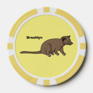 Jetons De Poker Civet de mûte luwak, dessin animé