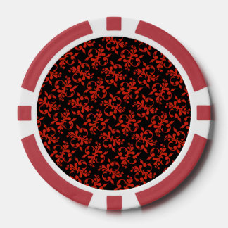 Jetons De Poker Classic Red Black Pattern