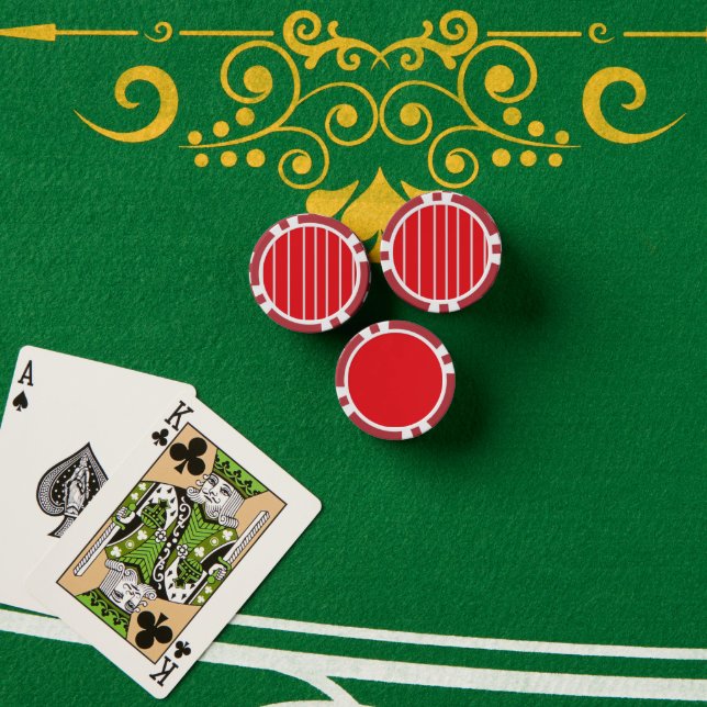 Jetons De Poker Classique Rouge Métalique Veil Composite (Table de poker (pile))