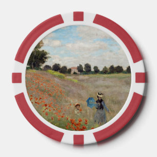 Jetons De Poker Claude Monet - Champ de coquelicots