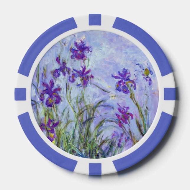 Jetons De Poker Claude Monet - Iris mauves / Lilac Irises (Recto)