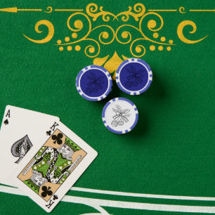Jetons De Poker Clochette de Noël mignonne en ligne art