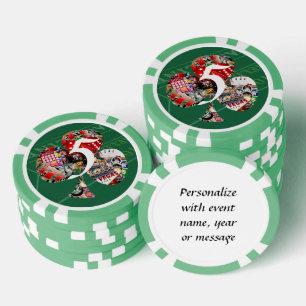 Jetons De Poker Club - Las Vegas - Forme de carte de jeu
