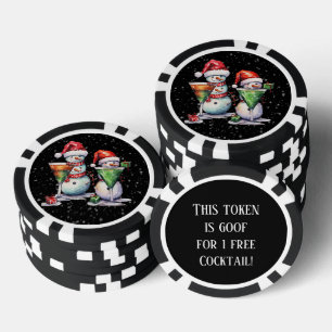 Jetons De Poker Cocktail de Noël festif boisson gratuite