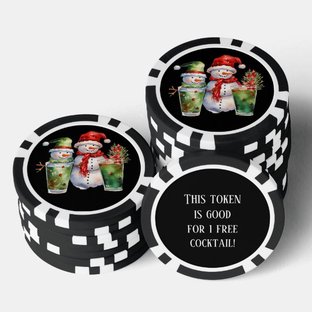 Jetons De Poker Cocktail de Noël festif boisson gratuite (Empiler)