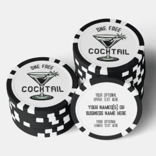 Jetons De Poker Cocktail gratuit texte personnalisé
