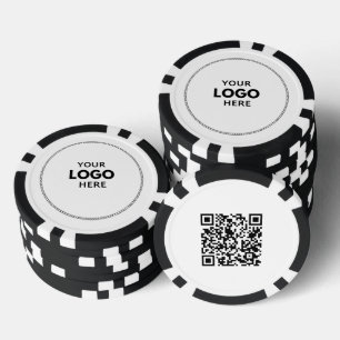 Jetons De Poker Code QR du logo personnalisé