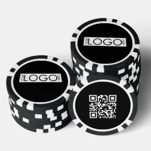 Jetons De Poker Code QR promotionnel de logo rectangulaire d'entre