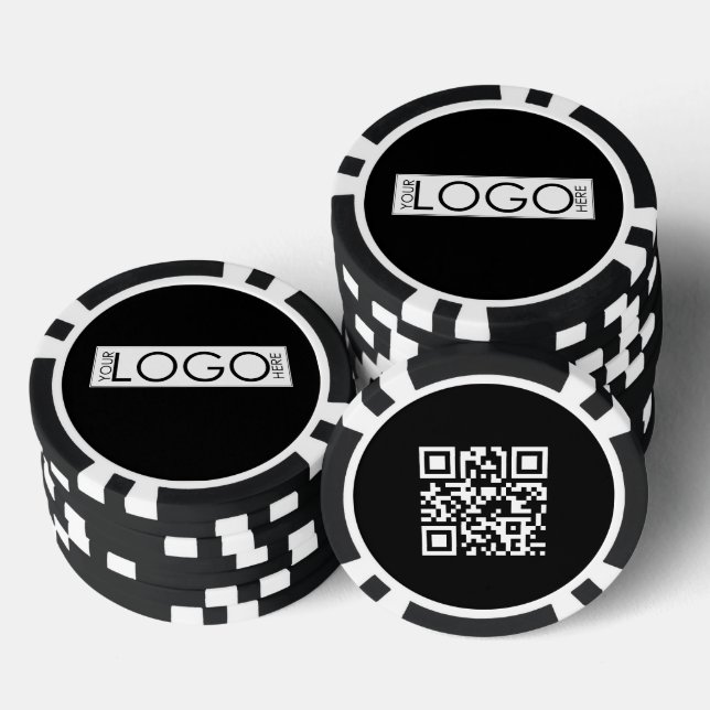Jetons De Poker Code QR promotionnel de logo rectangulaire d'entre (Empiler)