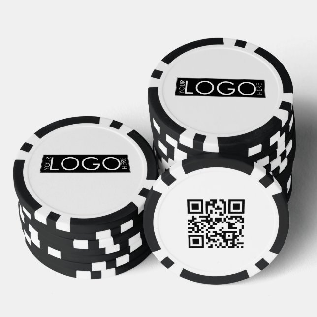 Jetons De Poker Code QR promotionnel de logo rectangulaire d'entre (Empiler)