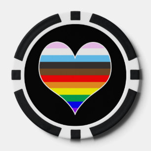 Jetons De Poker Coeur Rainbow Pride
