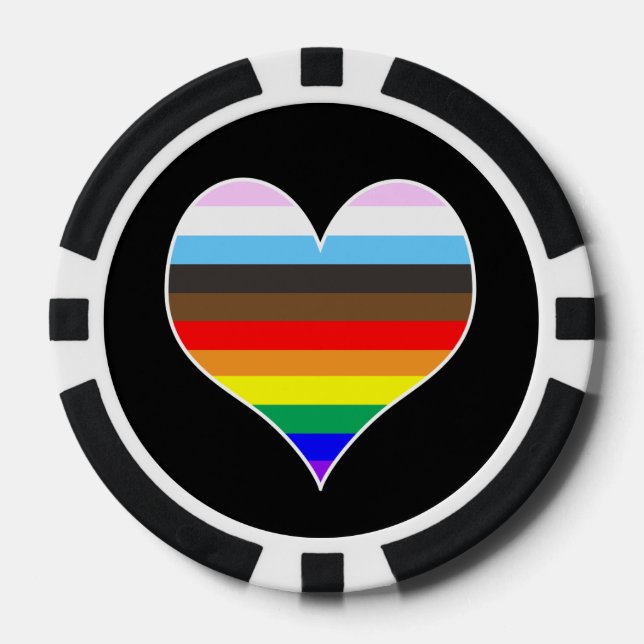 Jetons De Poker Coeur Rainbow Pride (Recto)
