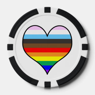 Jetons De Poker Coeur Rainbow Pride