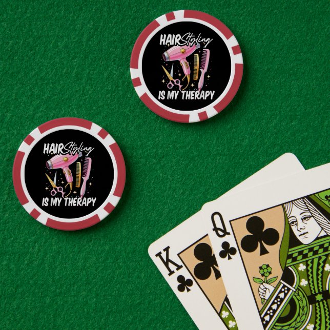 Jetons De Poker Coiffeur Est Ma Thérapie (Table de poker (double))
