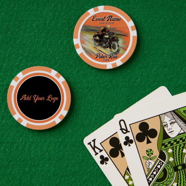 Jetons De Poker Collecte de fonds Motorcycle Poker Exécuter Person (Table de poker (double))