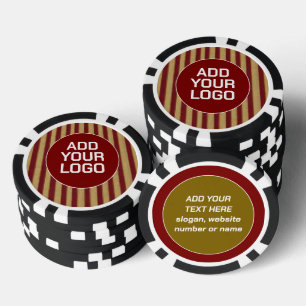 Jetons De Poker Collection de lin moderne de luxe bordeaux or