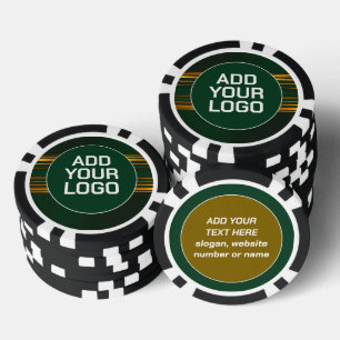 Jetons De Poker Collection de luxe en lin tendance verte texture o