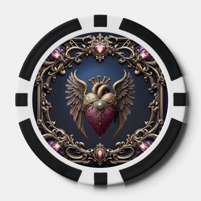 Jetons De Poker Collection de mariage gothique victorien (Recto)