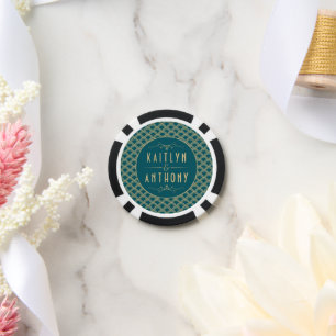 Jetons De Poker Collection de Mariages Art Déco Gatsby vintage des