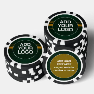 Jetons De Poker Collection de texture de lin de luxe vert tendance