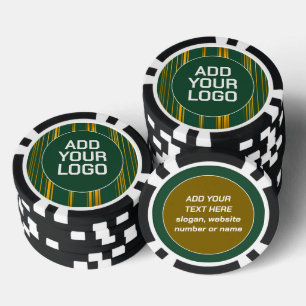 Jetons De Poker Collection de textures de lin vert or moderne de l