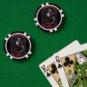Jetons De Poker Collection Élégante de Mariage Cygne Blanc