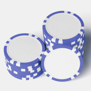 Jetons de poker composites, bordure rayée bleue