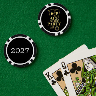 Jetons De Poker Conception de célibataire As de la fête