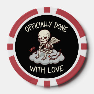 Jetons De Poker Conception de Cupidon squelette d'amour officielle
