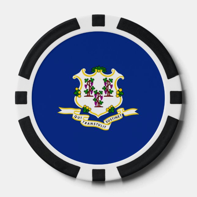 Jetons De Poker Conception de l'indicateur d'état Connecticut (Recto)