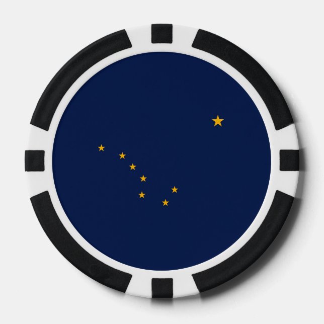 Jetons De Poker Conception du drapeau de l'État de l'Alaska (Recto)