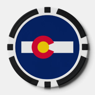 Jetons De Poker Conception du drapeau de l'État du Colorado