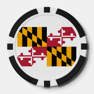 Jetons De Poker Conception du drapeau de l'État du Maryland