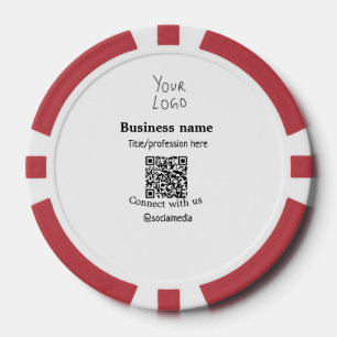 Jetons De Poker Connectez-vous avec nous logo entreprise QR nom de