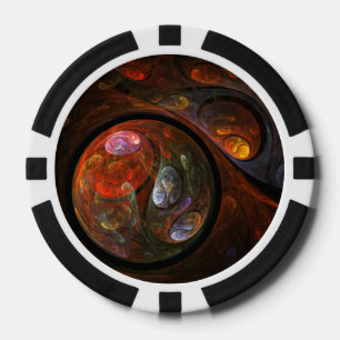 Jetons De Poker Connexion fluide Art abstrait cosmique moderne