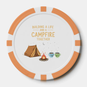 Jetons De Poker Construire une vie et un feu de camp ensemble Co