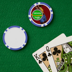Jetons De Poker COOL ! Chips de poker - Bleu - Personnalisé