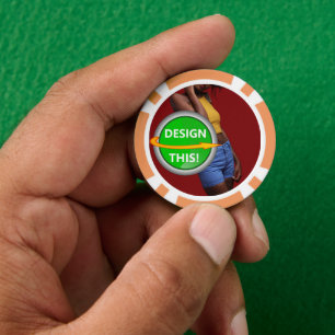 Jetons De Poker COOL ! Chips de poker - Orange - Personnalisé
