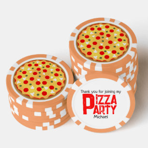 Jetons De Poker Cool plaisir pizza fête anniversaire de enfant