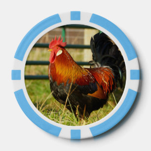 Jetons De Poker Coq de la ferme $1 Chip de poker