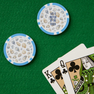 Jetons De Poker Coquillages de plage côtière