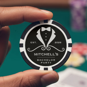 Jetons De Poker Costume Smoking Nœud Papillon Noir Mariage Enterre