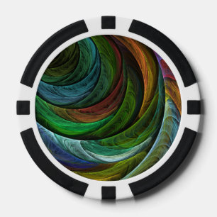 Jetons De Poker Couleur Gloire Moderne Art Abstrait Motif Élégant
